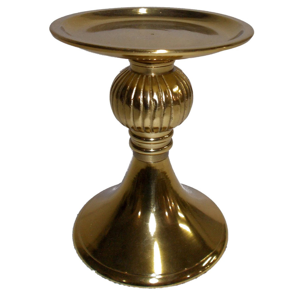 A&B Home Aluminum Pillar Candle Holder - Set Of 2