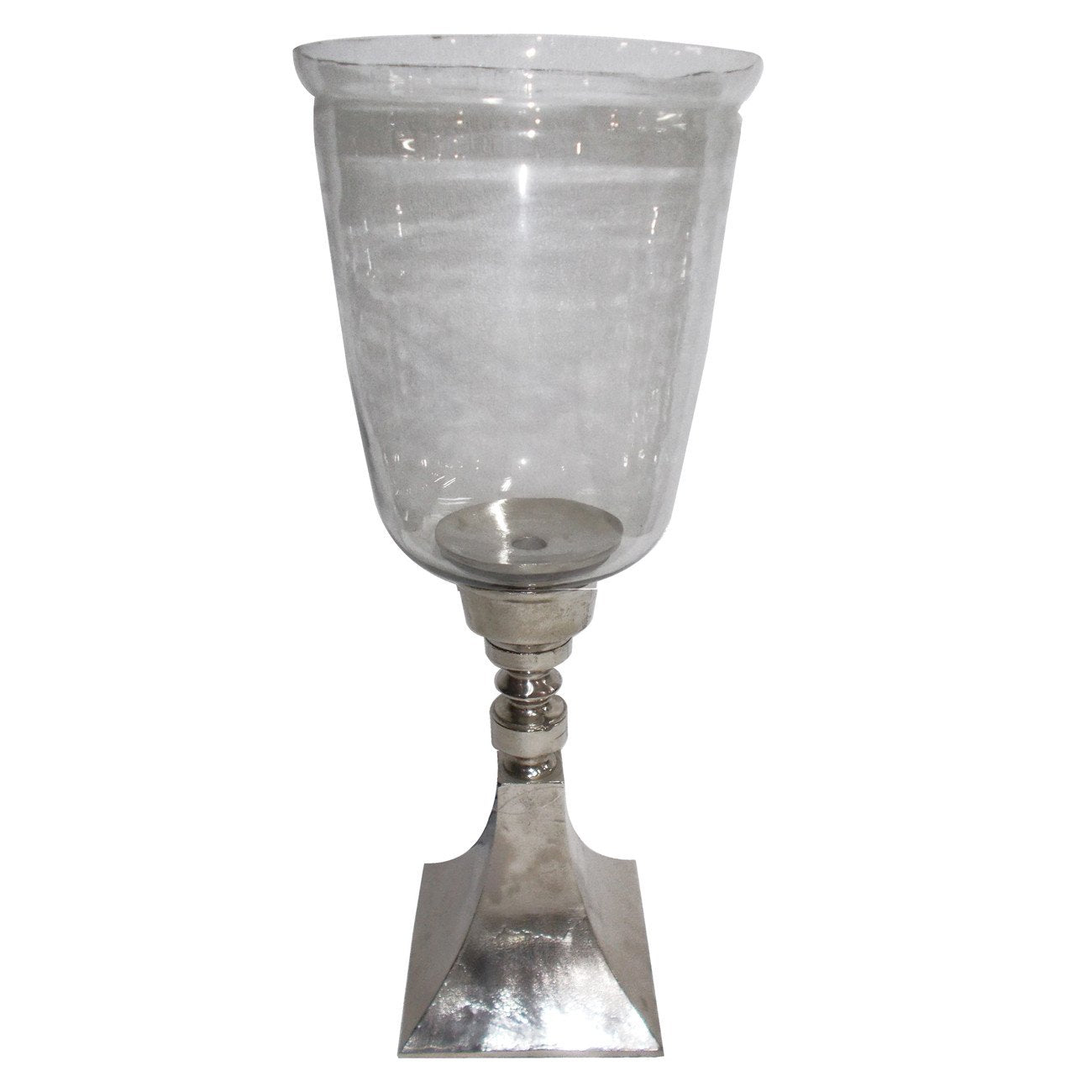 A&B Home Aluminum & Glass Votive Holder - Base Square - Set Of 2