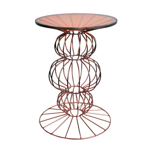 A&B Home Orianne Spherical Base Side Table