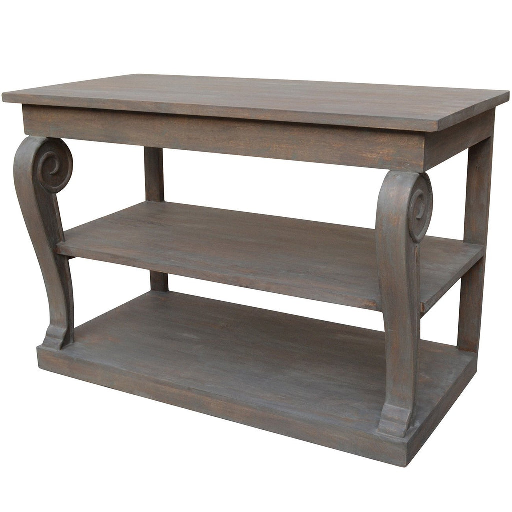 A&B Home Caligari Shelf Console Table