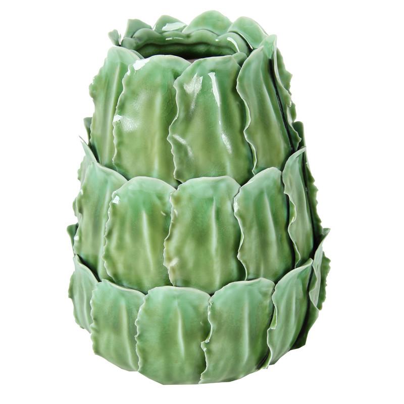A&B Home Green Leaf Ceramic Vase