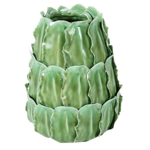 A&B Home Green Leaf Ceramic Vase