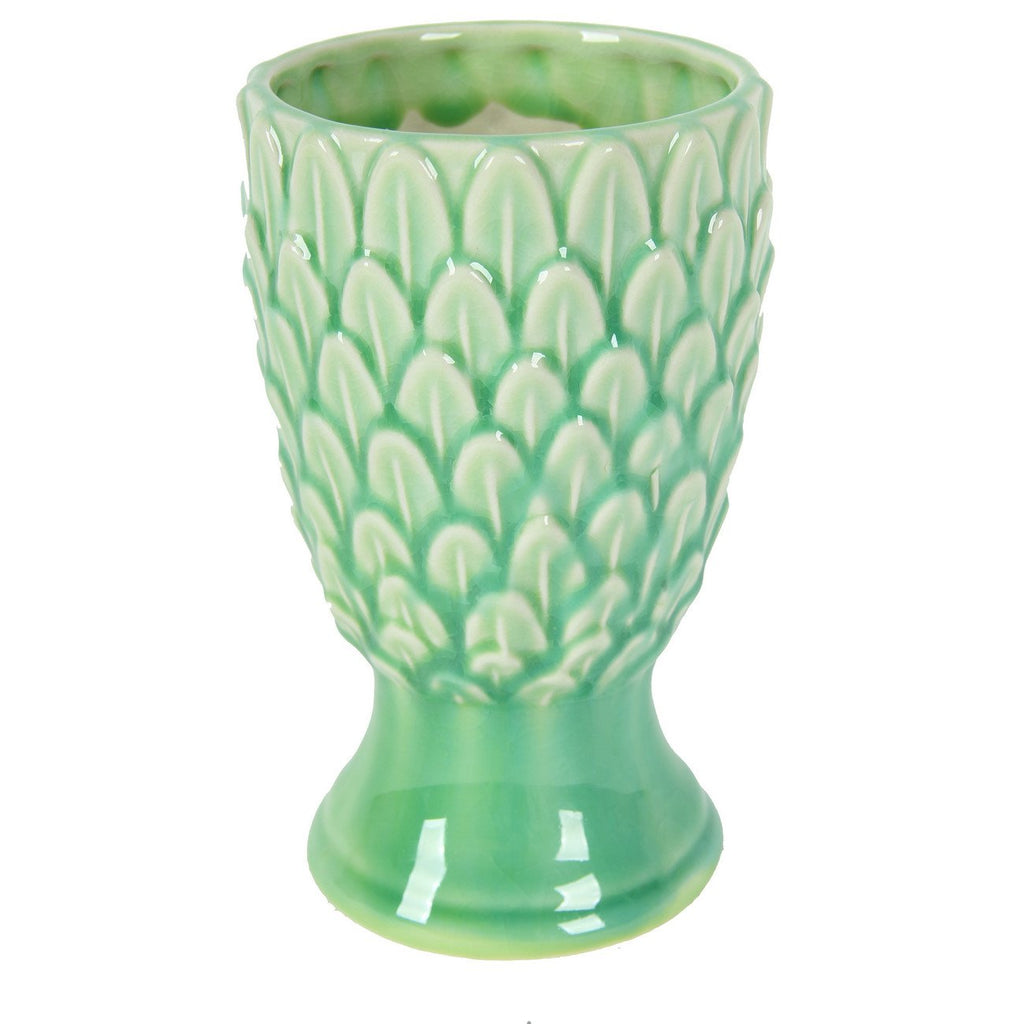 A&B Home Blue Ceramic Rounded Vase - Set Of 4