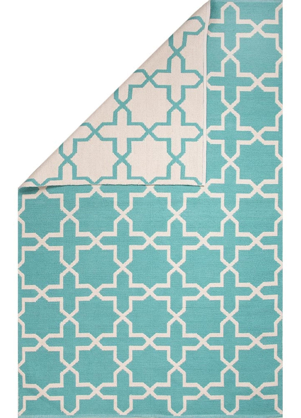 Avalon Dusty Turquoise/Whitecap Gray Cotton Rug