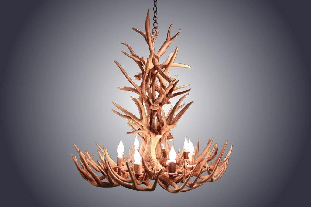 Antlerworx 8 Light XL Whitetail Antler Chandelier (AWC-12)