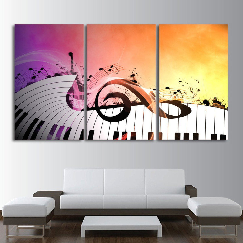 Abstract Piano Music Notes