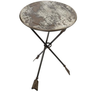 A&B Home Fleche Indoor/Outdoor Zinc Top Side Table
