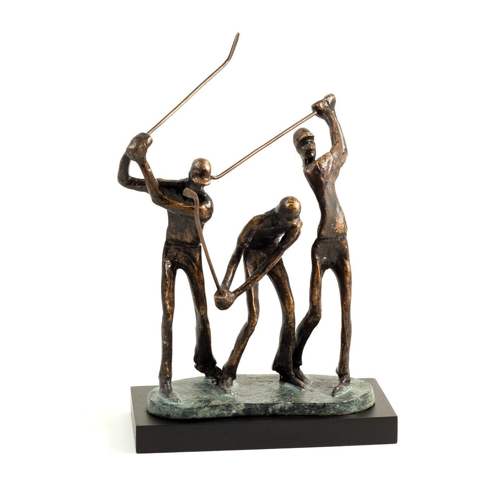 Bey-Berk Bronzed Golfers In Action Sculpture