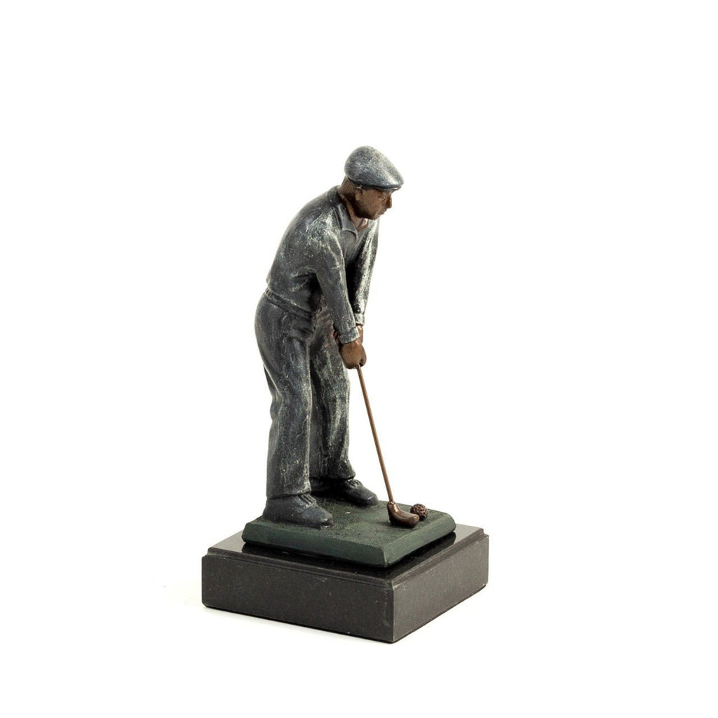 Bey-Berk High Cold Cast Golfer On Marble Base