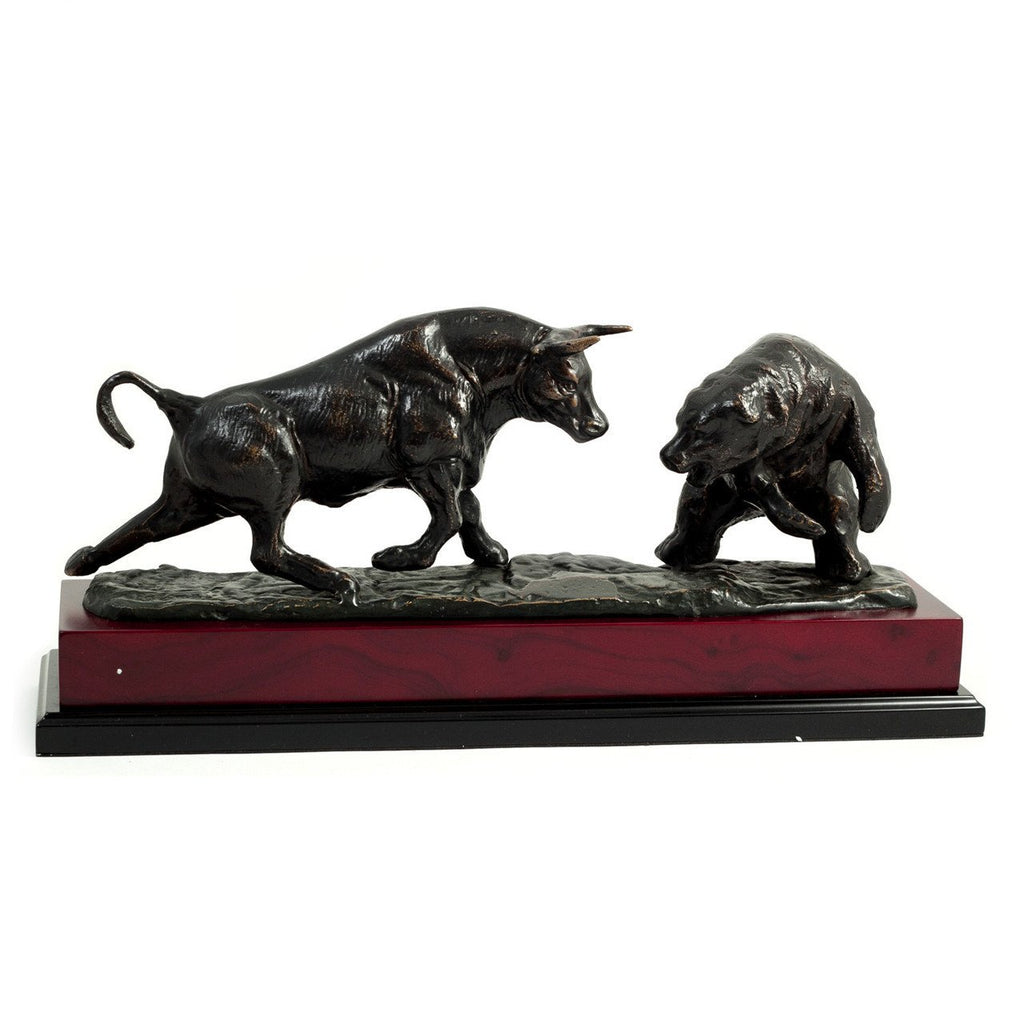 Bey-Berk Charging Bull & Bear Sculpture