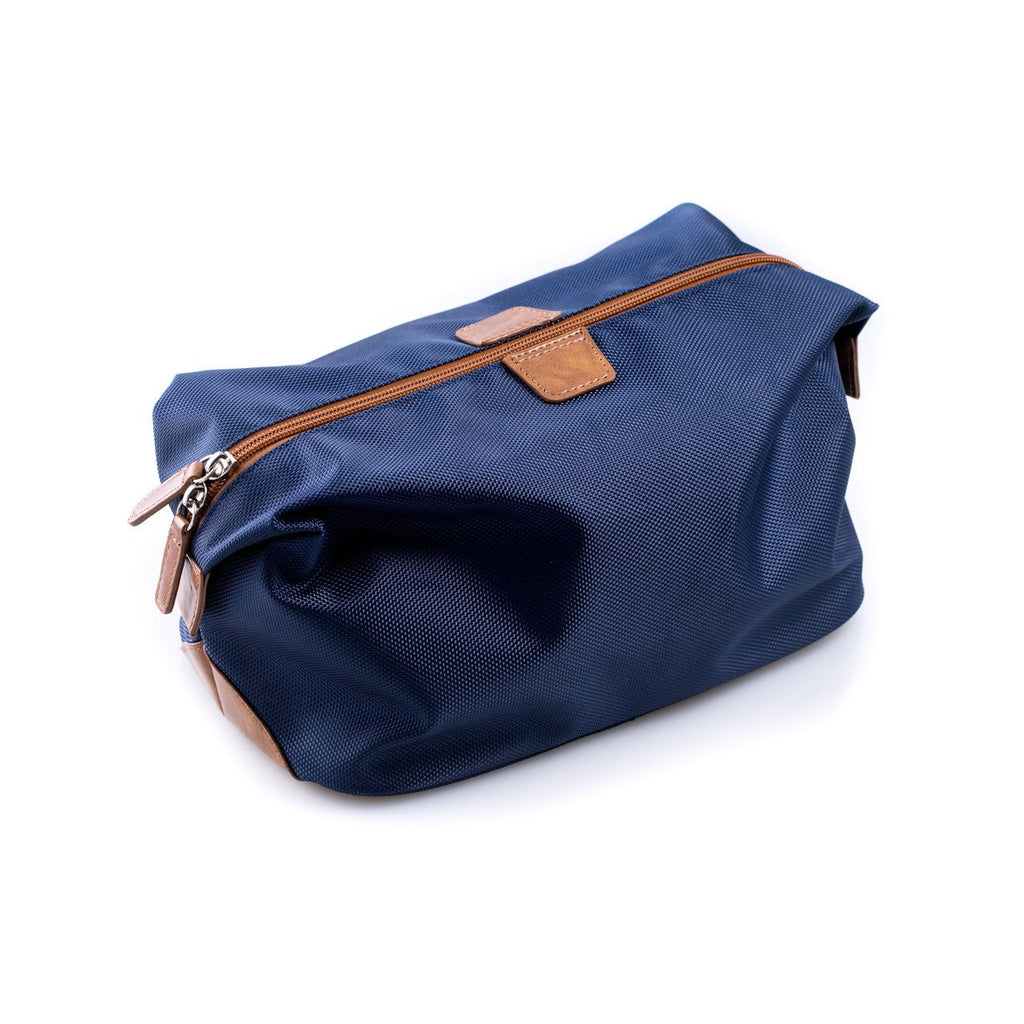 Bey-Berk Blue Ballistic Nylon Travel Dopp Kit