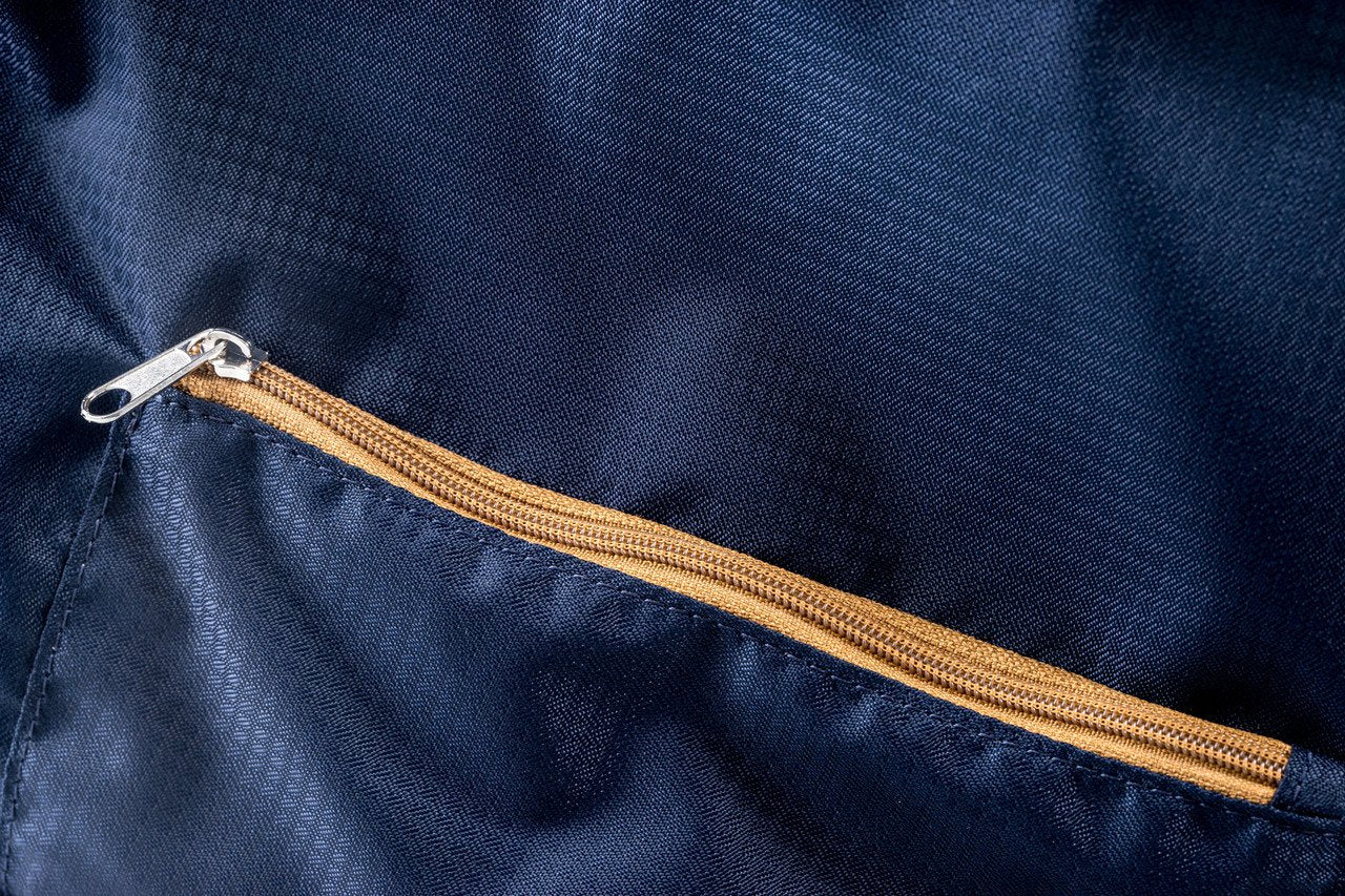 Bey-Berk Blue Ballistic Nylon Travel Dopp Kit