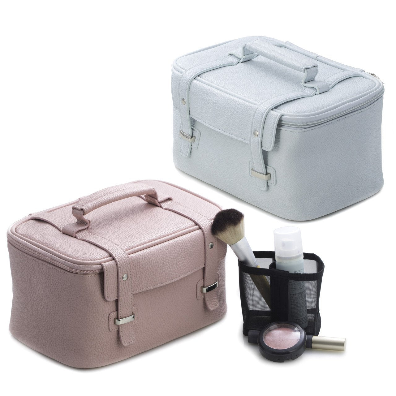 Bey-Berk Pink Leatherette Travel Case