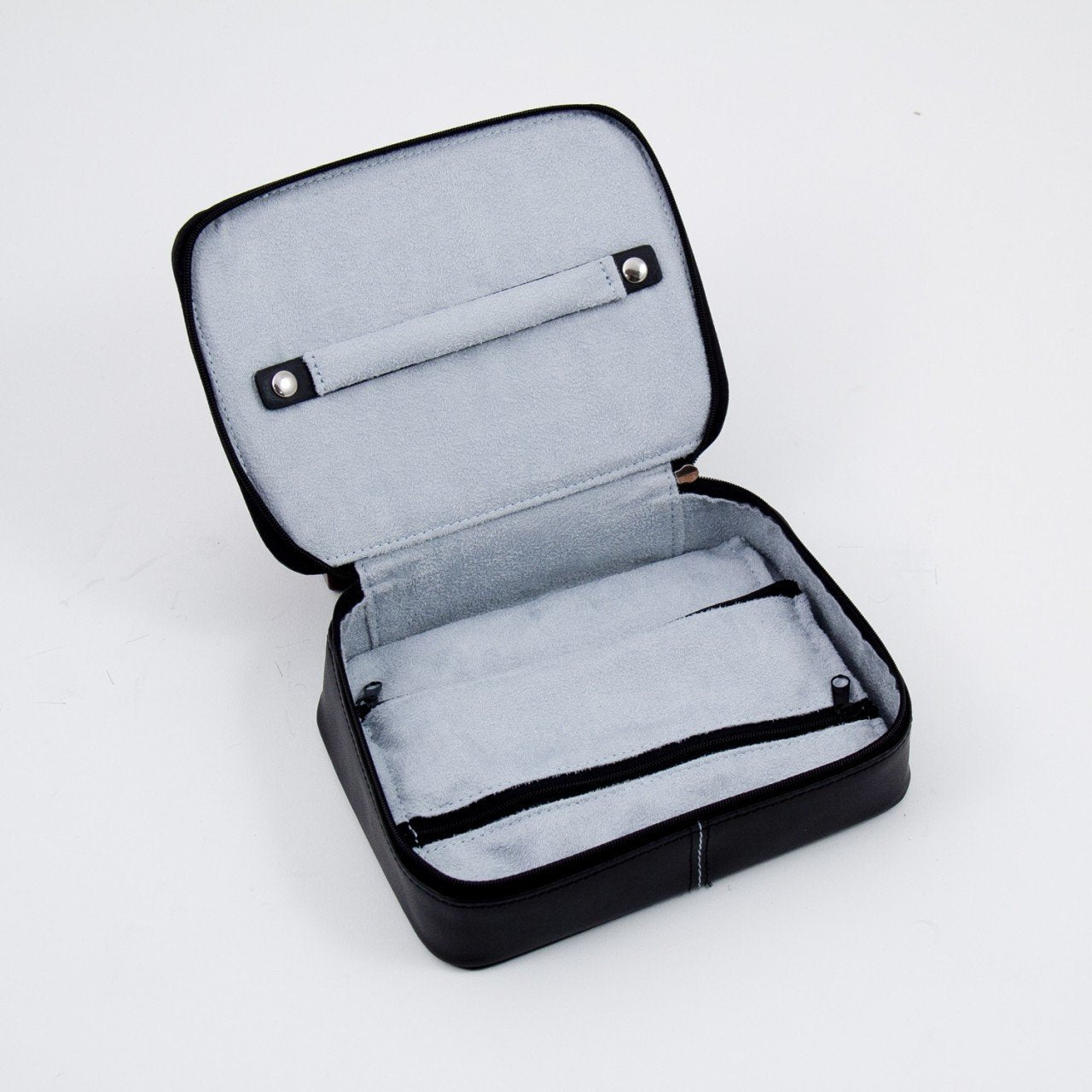 Bey-Berk Black Leather Jewelry Box