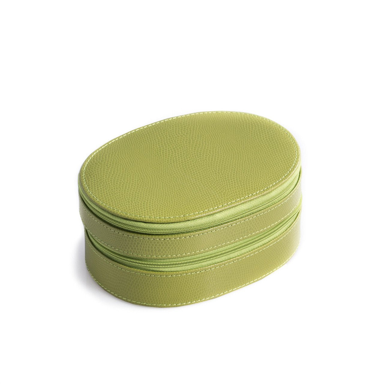 Bey-Berk Lime "Lizard" Leather Jewelry Case