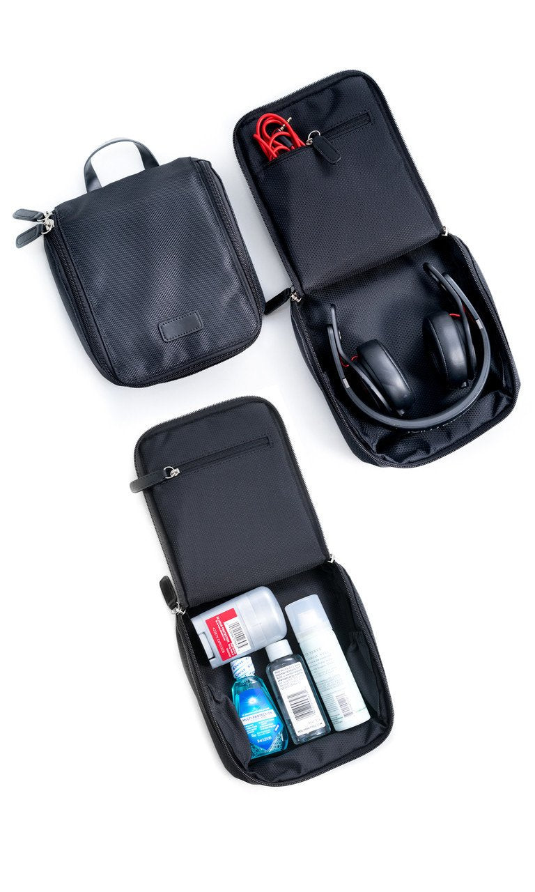 Bey-Berk Black Accessories Pouch