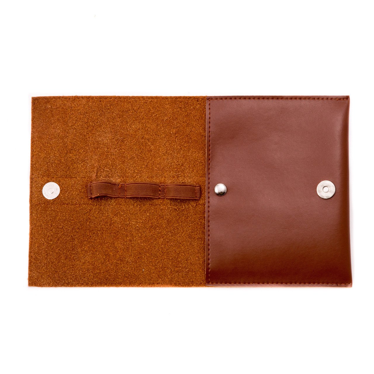 Bey-Berk Brown Leatherette Travel Charger Pouch