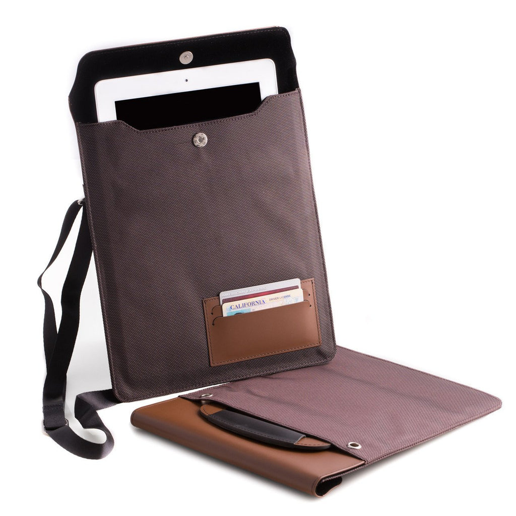 Bey-Berk Leather & Nylon Tablet Carrying Case