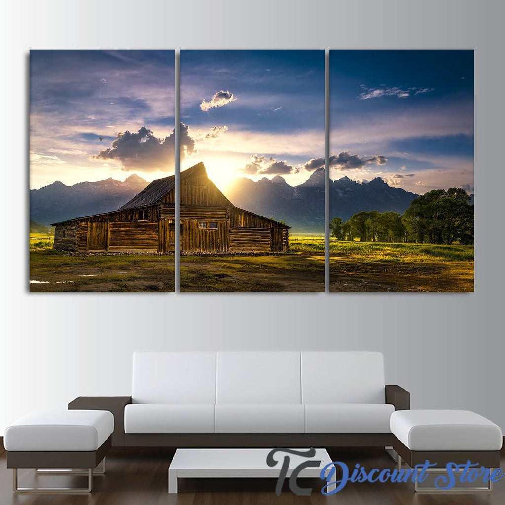 Barn in Teton Mountains