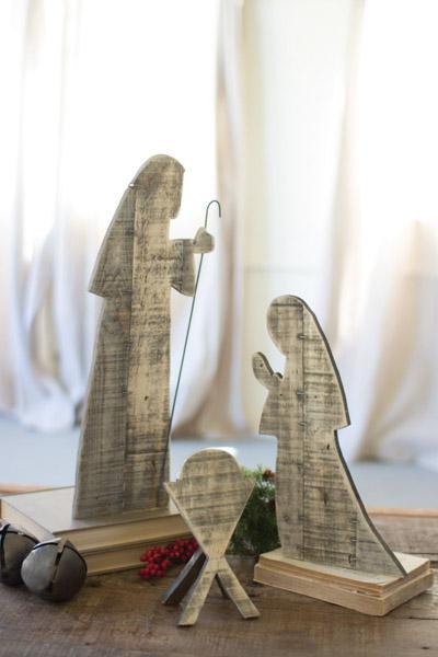 Set Of 3 Table Top Jesus, Mary And Joseph