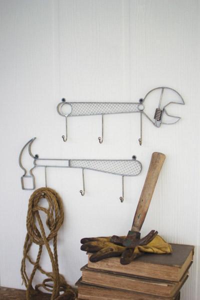 Set Of 2 Metal Tools Coat Racks   One Each