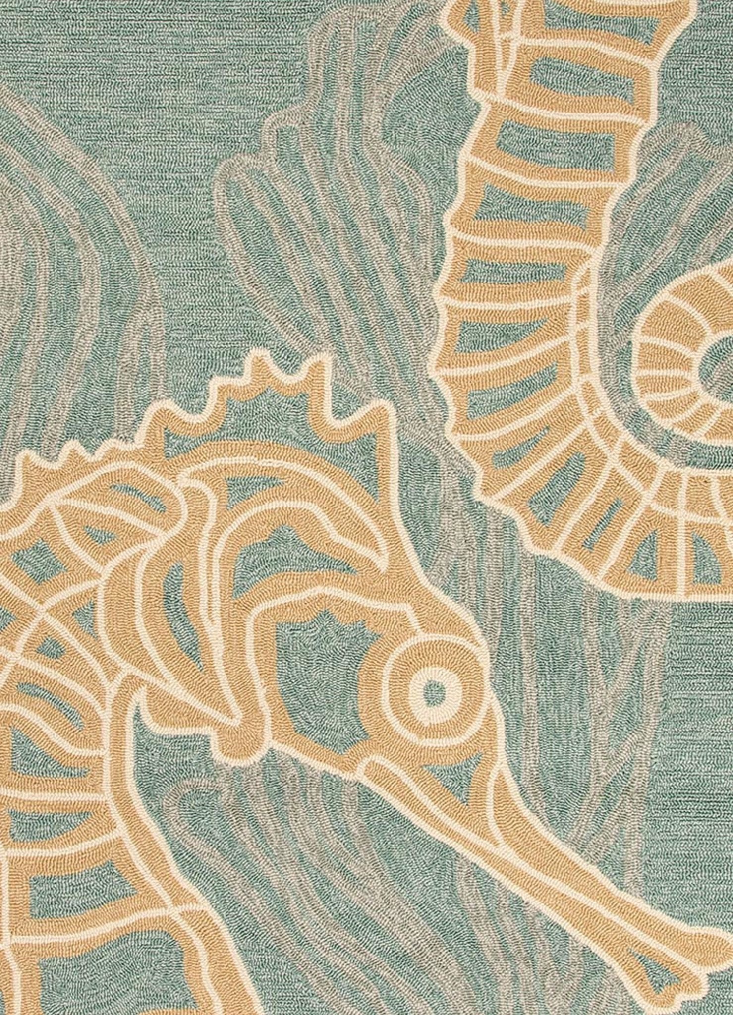 Sea Horsing Around Canal Blue/Alabaster Gleam