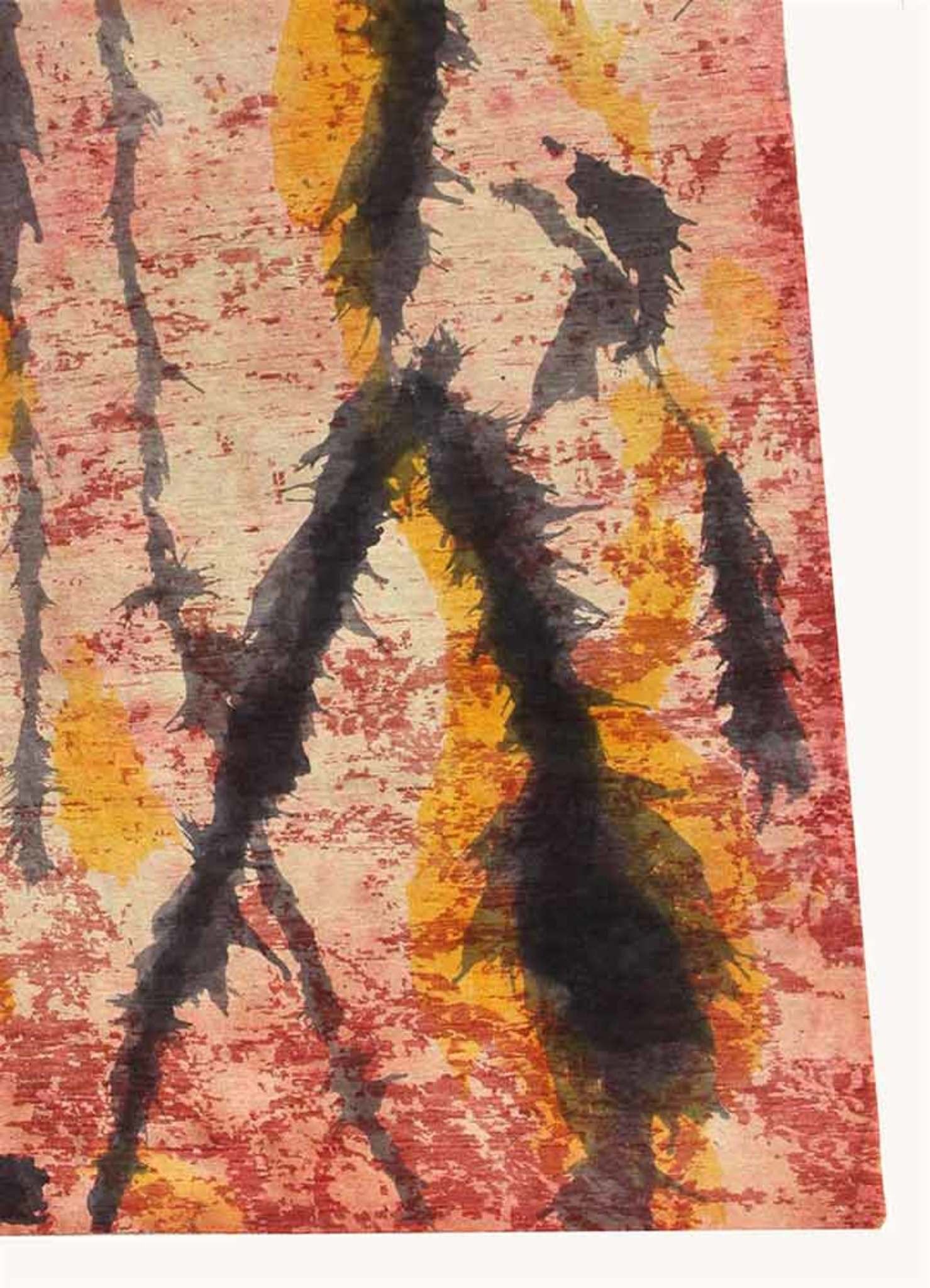 Splash Ruby Red Modern Rug