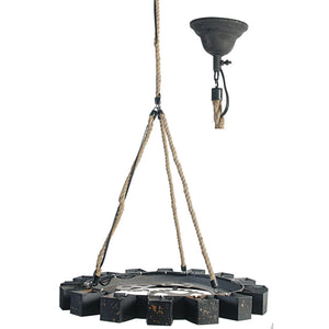 A&B Home Black Metal Chandelier