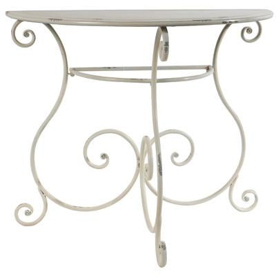 A&B Home 30" Half Circle Table