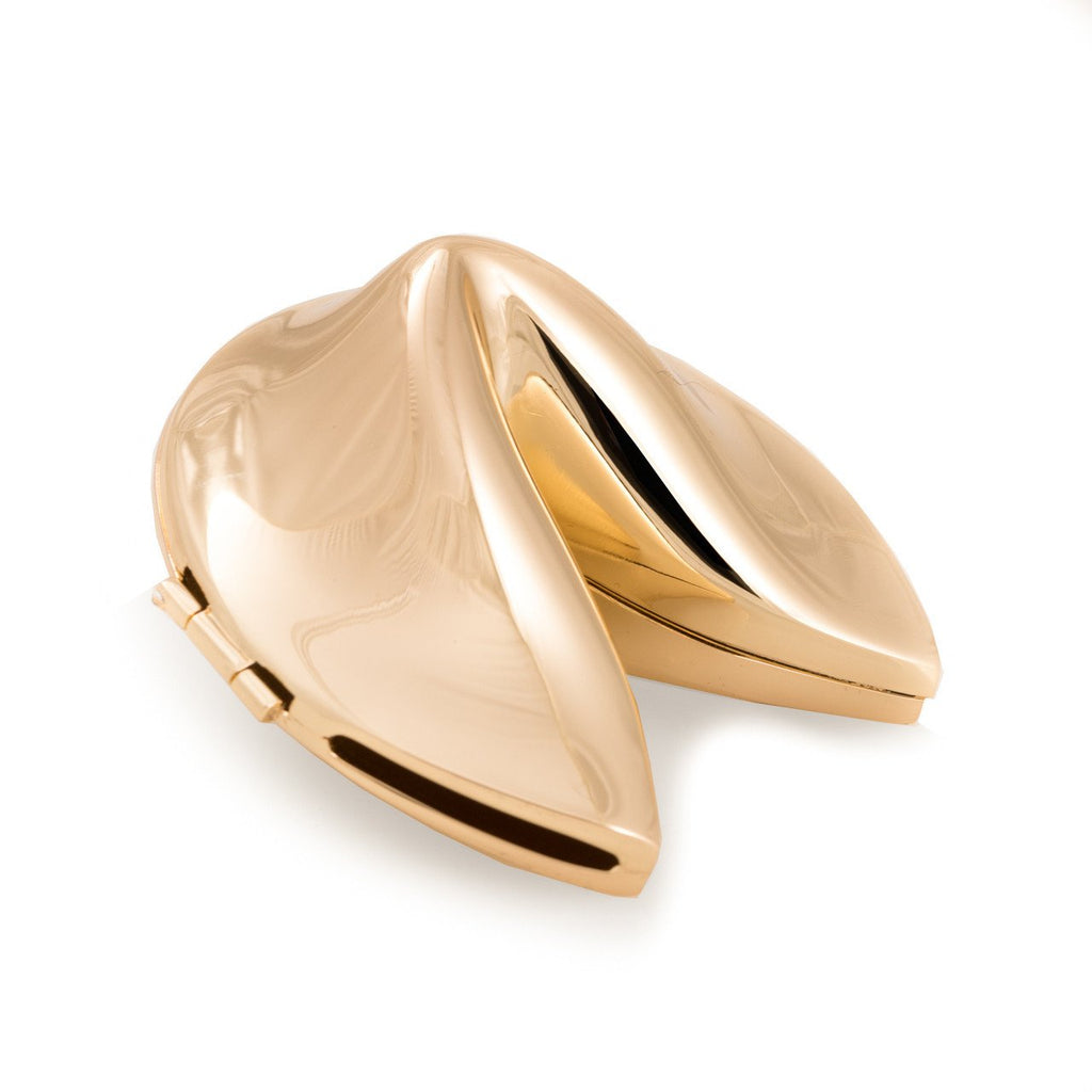 Bey-Berk Gold Plated "Fortune Cookie" Box