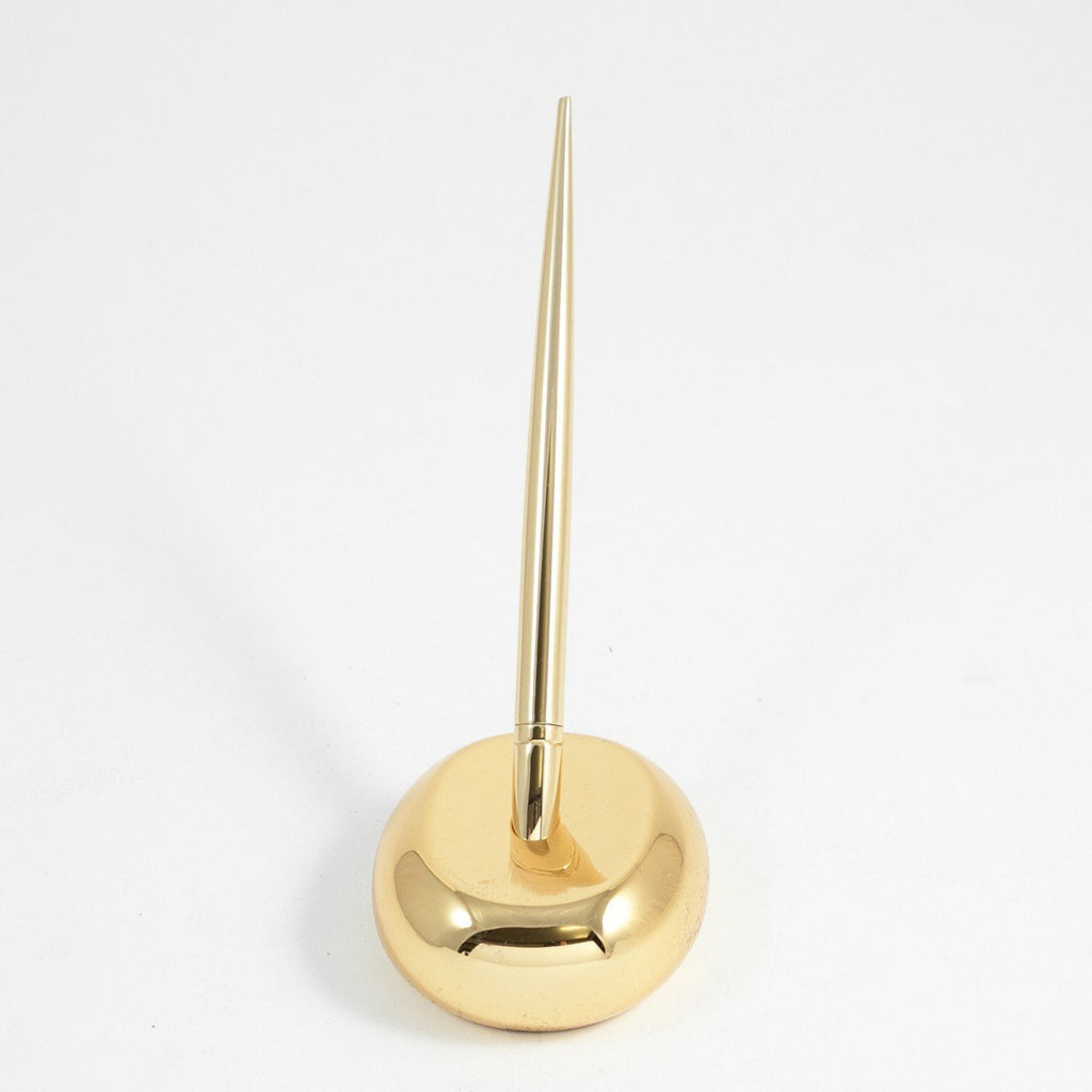 Bey-Berk Gold Plated Pen Stand With Pen