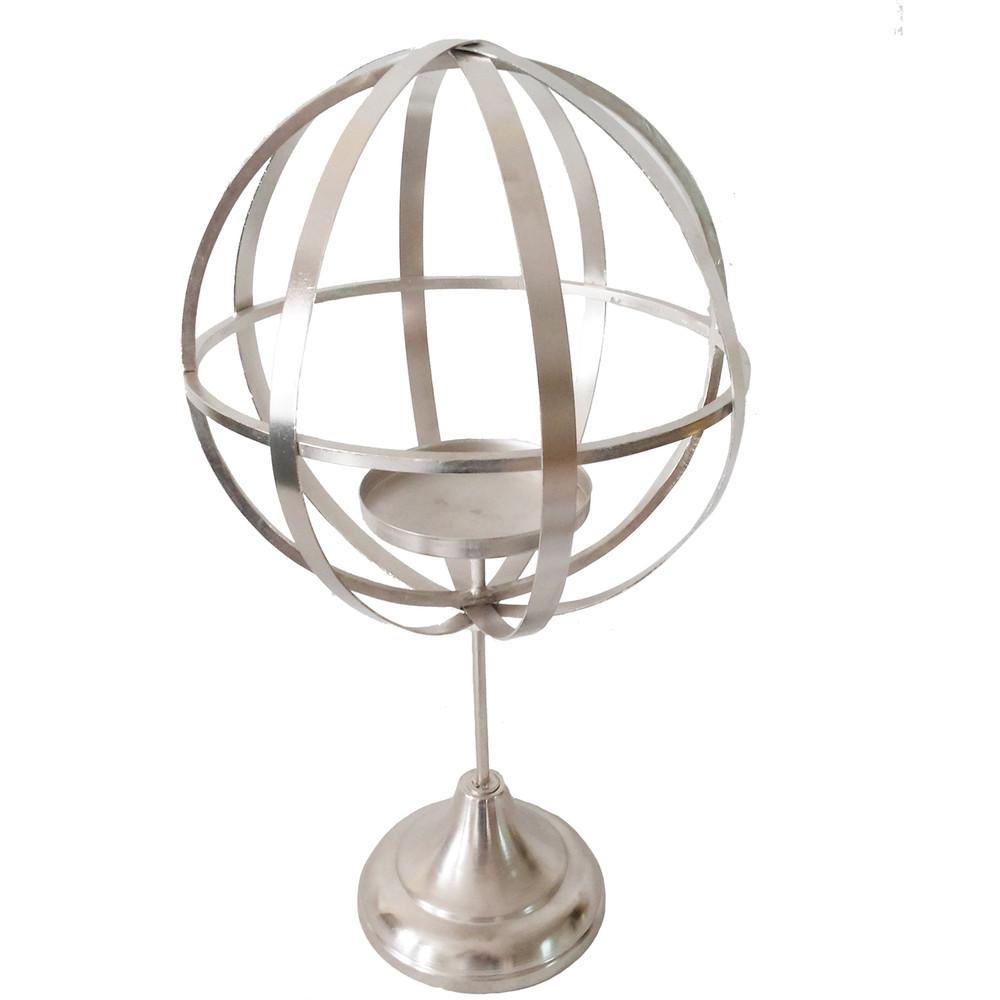 A&B Home Sphere On Stand Candle Holder - Set Of 2