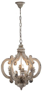 A&B Home 24" Wood/Metal Chandelier
