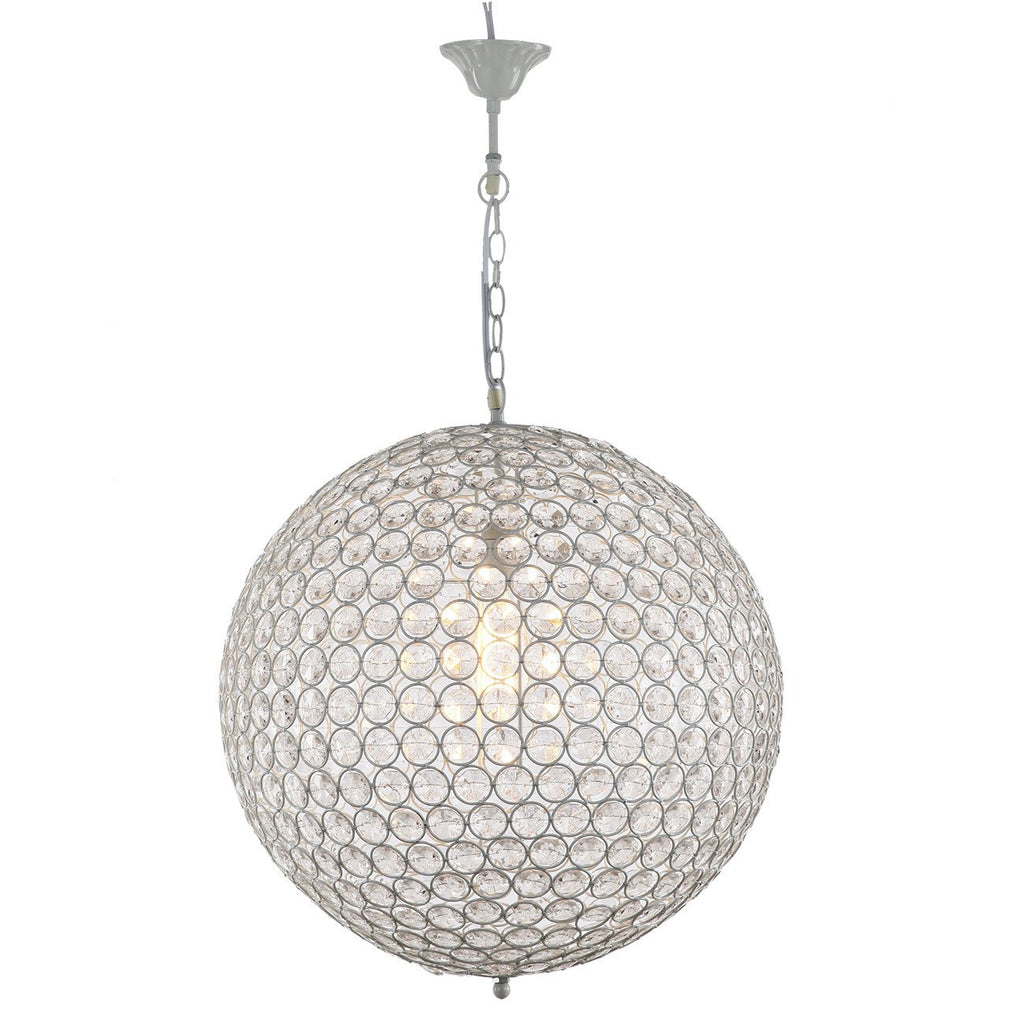 A&B Home 20" D Crystal Ball Chandelier