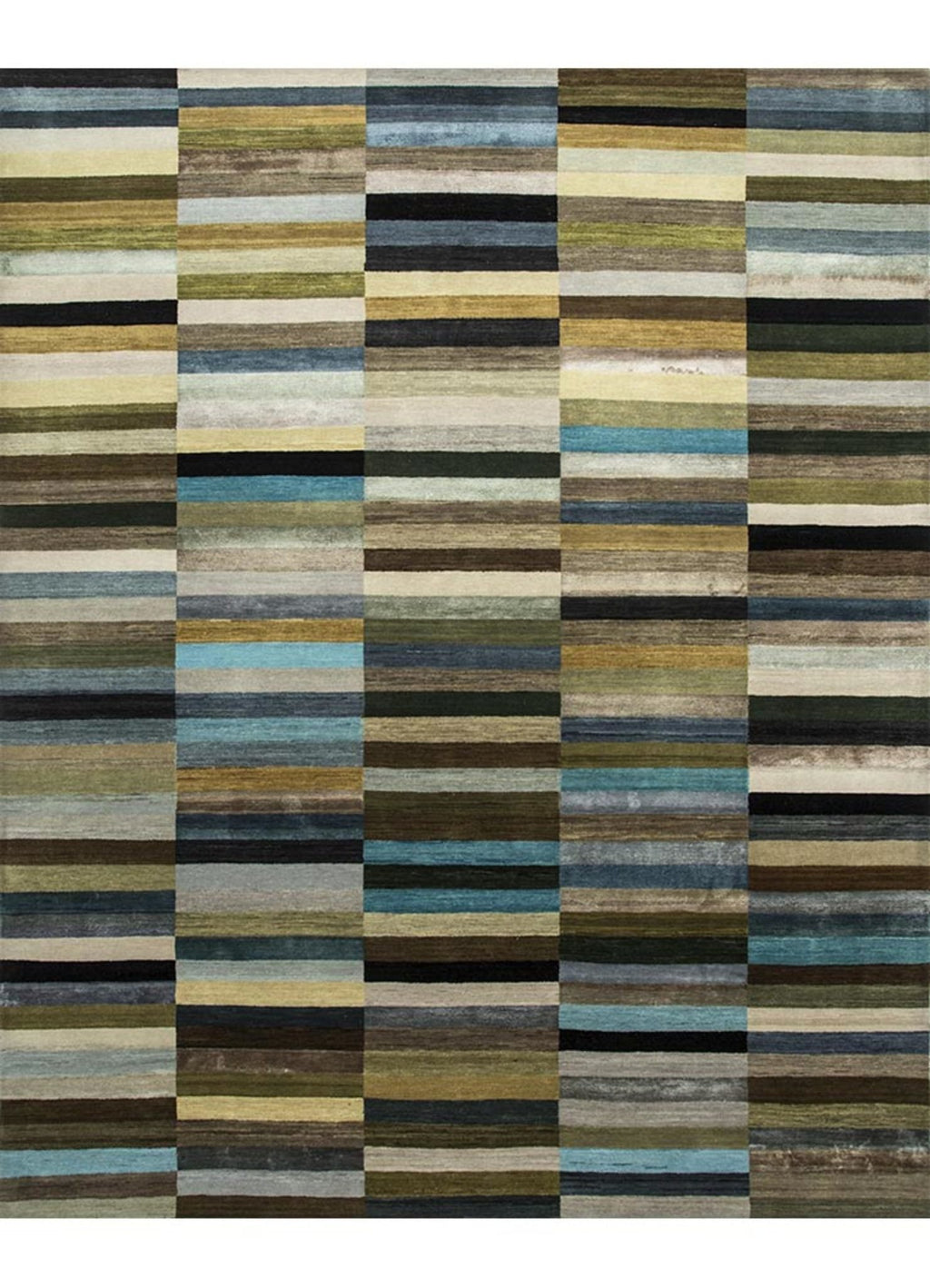 Strings Ebony/Cadet Blue Rug