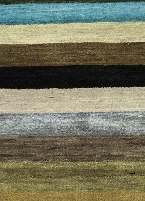 Strings Ebony/Cadet Blue Rug