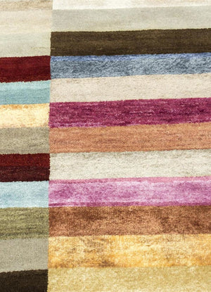 Strings Red/Blue Mirage Rug