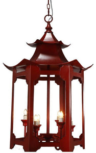 A&B Home 32" H Red Metal Chandelier 
