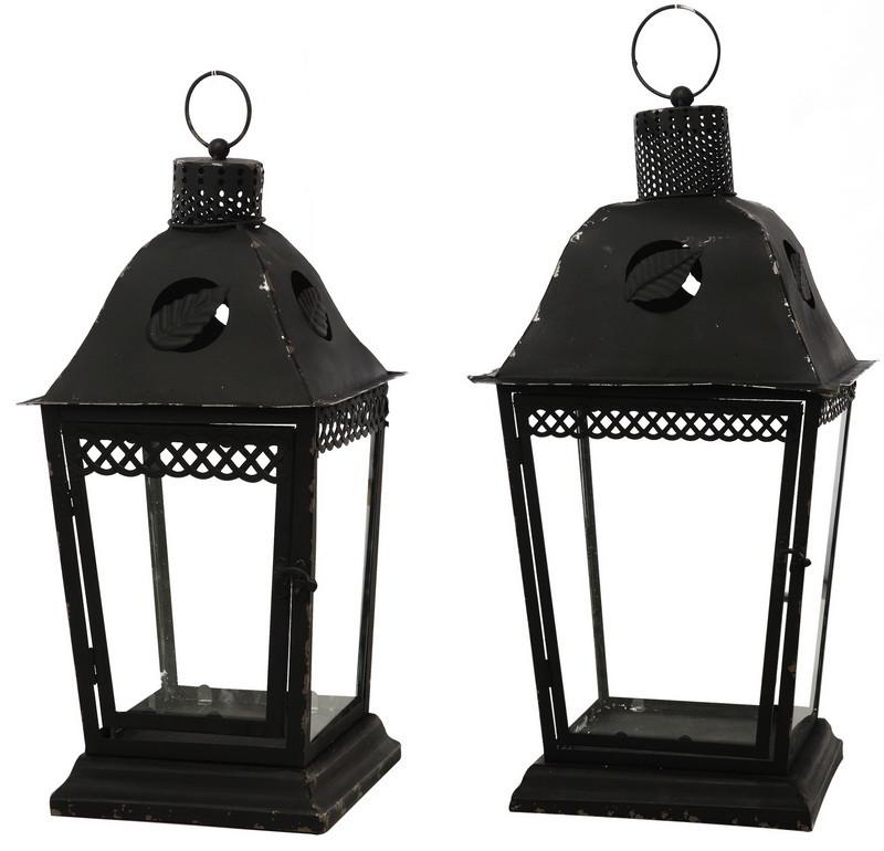A&B Home Metal Lanterns - Set Of 2