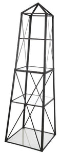 A&B Home Square Metal/Glass Etagere