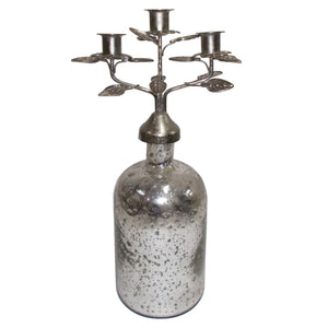 A&B Home 3-Arm Iron Candelabra - Set Of 2