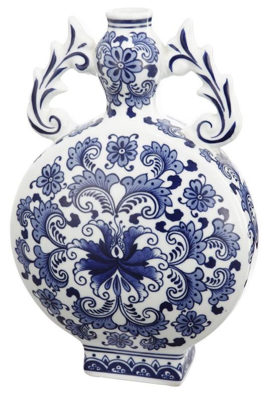 A&B Home Blue & White Vase With Handle - Set Of 2