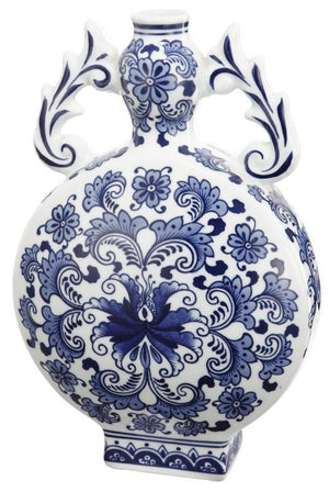 A&B Home Blue & White Vase With Handle - Set Of 2