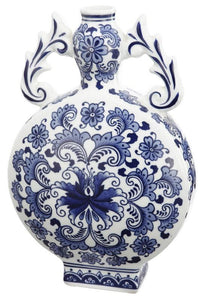 A&B Home Blue & White Vase With Handle - Set Of 2