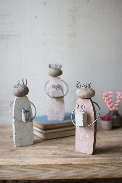 Set Of 3 River Rock Kings