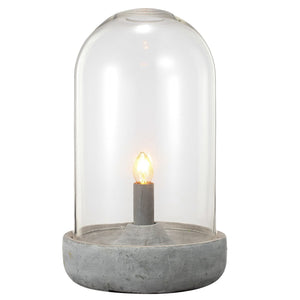 A&B Home Jasper Table Lamp With White Concrete Base & Clear Dome - Set Of 2