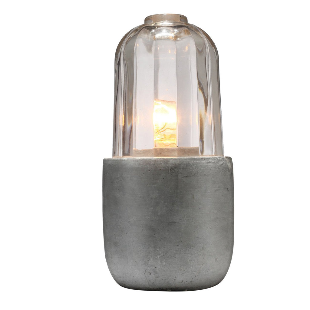 A&B Home Jasper Table Lamp With Gray Concrete Base & Clear Dome - Set Of 2