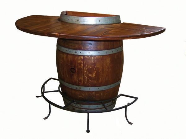 2-Day Designs Half Barrel Bistro Table