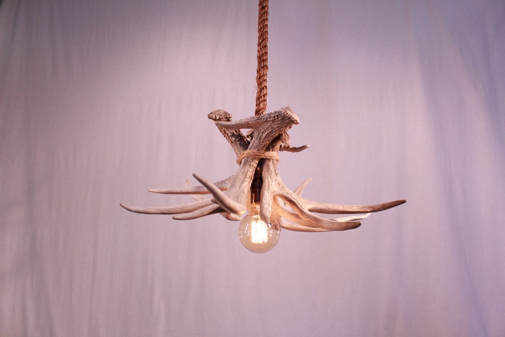 Antlerworx Four Antler Rope Pendant (P-5)