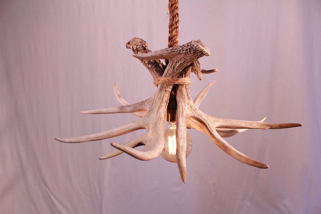 Antlerworx Four Antler Rope Pendant (P-5)
